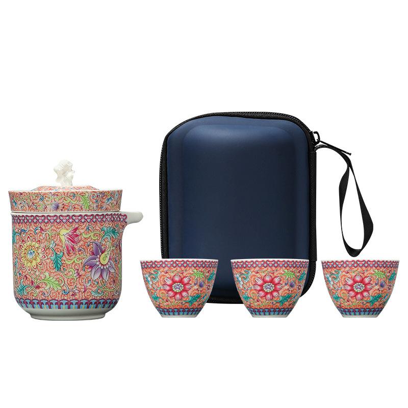 4piece set of high-end portable travel tea set, quick guest cup one pot,three cups, tea cup, Kung Fu tea set, outdoor tea maker Four-piece Set
4piece set of high-end portable travel tea set, quick guest cup one pot,three cups, tea cup, Kung Fu tea set, outdoor tea maker Four-piece Set