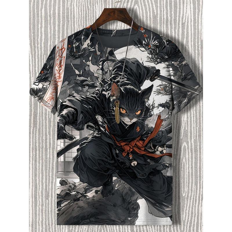 Модные футболки с круглым вырезом Swordsman Cat для мужчин с коротким рукавом, повседневные стильные футболки в японском стиле, удобная футболка для мужчин S
Модные футболки с круглым вырезом Swordsman Cat для мужчин с коротким рукавом, повседневные стильные футболки в японском стиле, удобная футболка для мужчин S