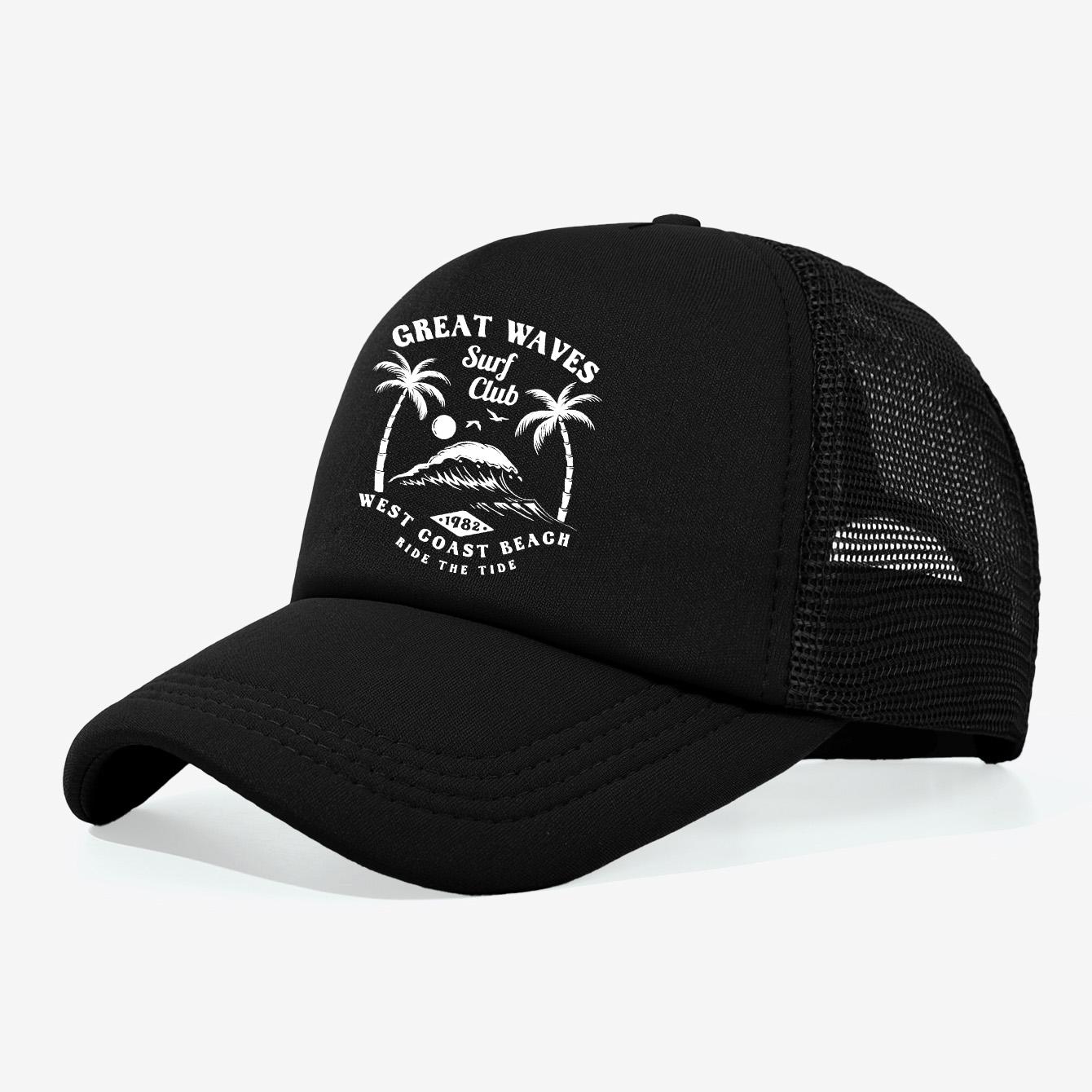 1PC Great Waves Surfing Club Mesh Hat! Breathable mesh+coconut tree wave logo, full of American vacation feeling
1PC Great Waves Surfing Club Mesh Hat! Breathable mesh+coconut tree wave logo, full of American vacation feeling
