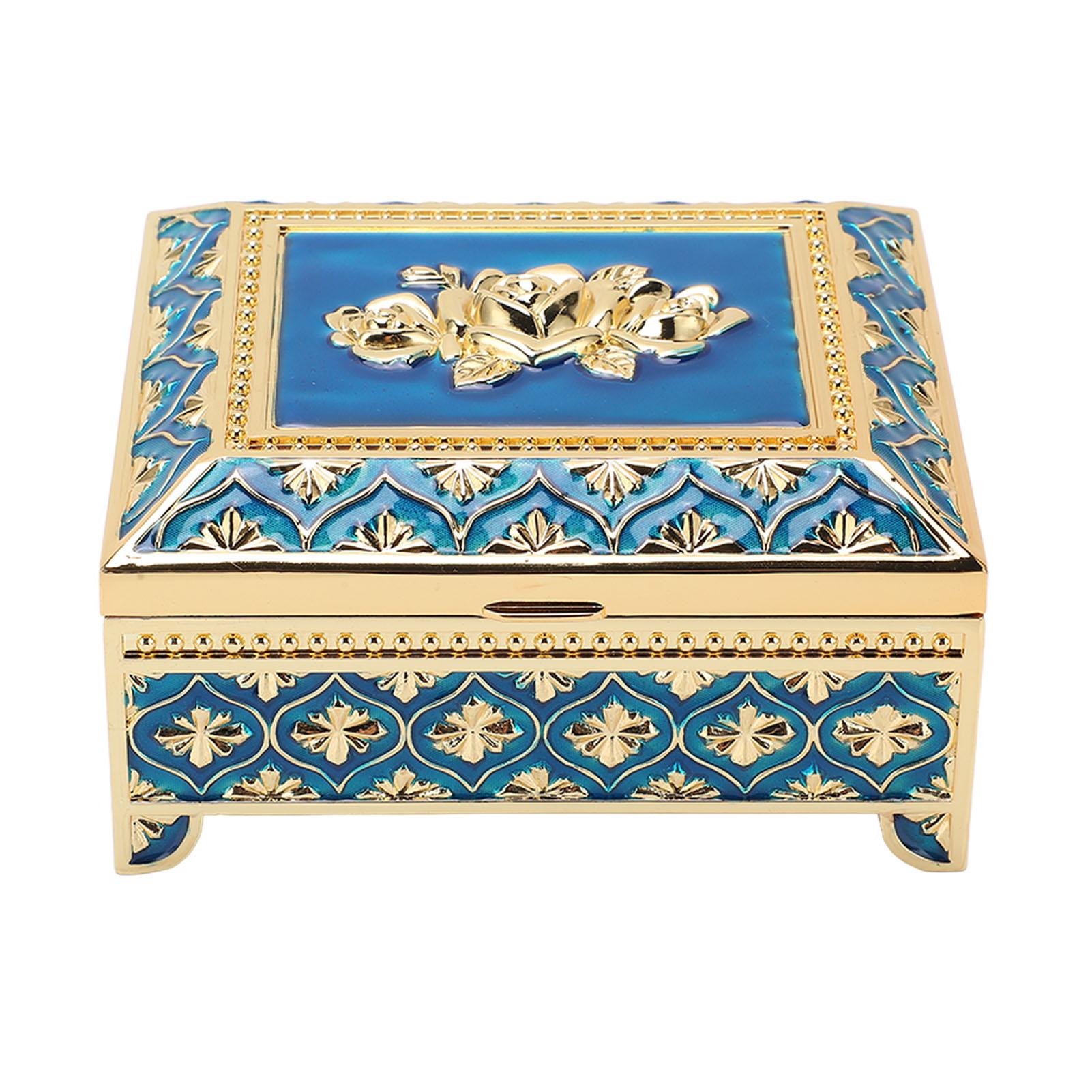 Vintage Metal Jewelry Box EmNaBossed Single Layer Quadrate Europn Jewelry Storage Box for Home Decor Gifts
Vintage Metal Jewelry Box EmNaBossed Single Layer Quadrate Europn Jewelry Storage Box for Home Decor Gifts