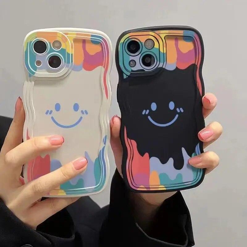 Милый чехол для телефона с радужным граффити и волнистым краем для iPhone 15 14 13 12 11 Pro Max Mini XS X XR 78 Plus, мягкий силиконовый защитный чехол
Милый чехол для телефона с радужным граффити и волнистым краем для iPhone 15 14 13 12 11 Pro Max Mini XS X XR 78 Plus, мягкий силиконовый защитный чехол