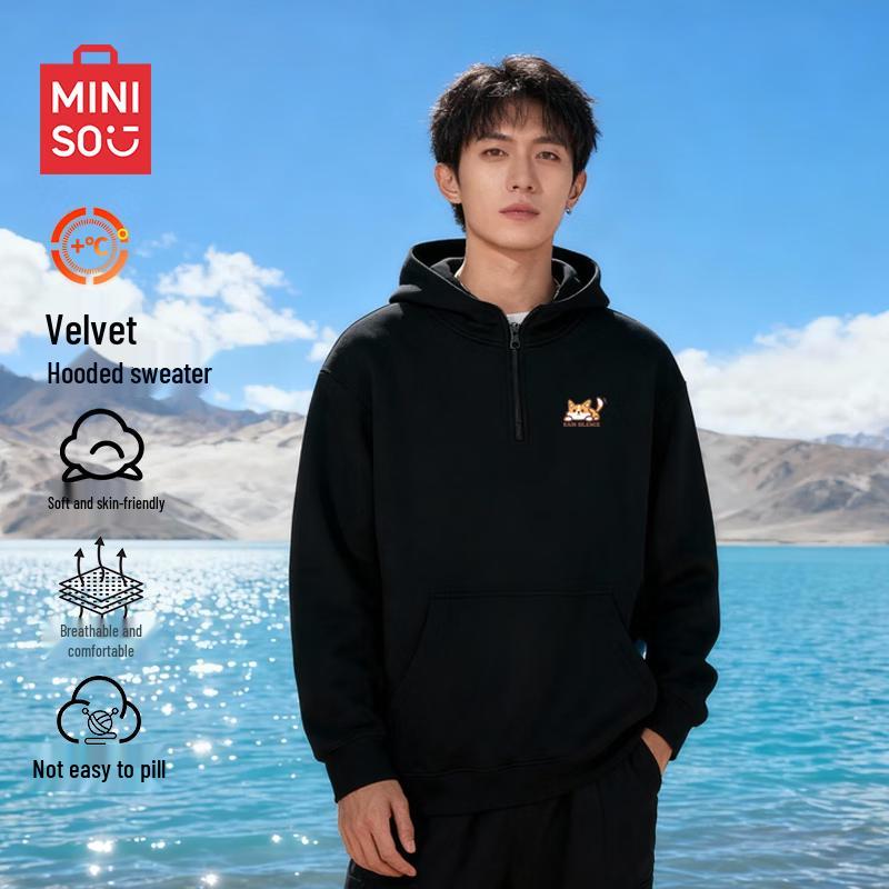 MINISO Men s American Retro Half-Zip Fleece Hoodie M
MINISO Men s American Retro Half-Zip Fleece Hoodie M