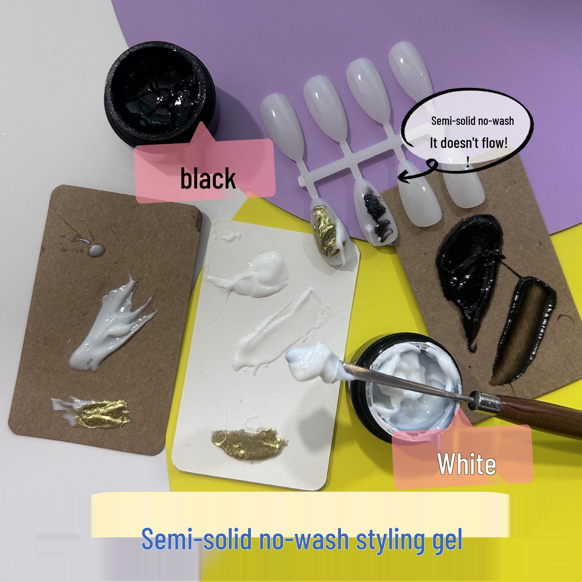 Black & White Non-Flowing Rhinestone Nail Art Gel - Strong Adhesive, 5D Relief, Transparent Magic Mirror Powder Styling Gel. 10ML Black Semi-solid Styling Gel
Black & White Non-Flowing Rhinestone Nail Art Gel - Strong Adhesive, 5D Relief, Transparent Magic Mirror Powder Styling Gel. 10ML Black Semi-solid Styling Gel