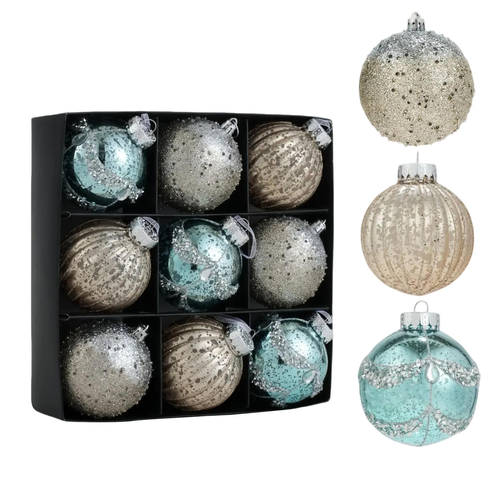 8cm 9pcs Painted Colored Sticky Christmas Ball Set Boxed Christmas Decorations Christmas Tree Ornaments One Size
8cm 9pcs Painted Colored Sticky Christmas Ball Set Boxed Christmas Decorations Christmas Tree Ornaments One Size