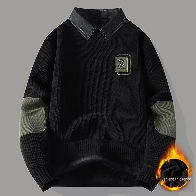 Men s Trendy Casual Knitwear: Thick Velvet Layered Sweater with Shirt Collar for Autumn and Winter Warmth. L (Weight 100-120 kg)
Men s Trendy Casual Knitwear: Thick Velvet Layered Sweater with Shirt Collar for Autumn and Winter Warmth. L (Weight 100-120 kg)