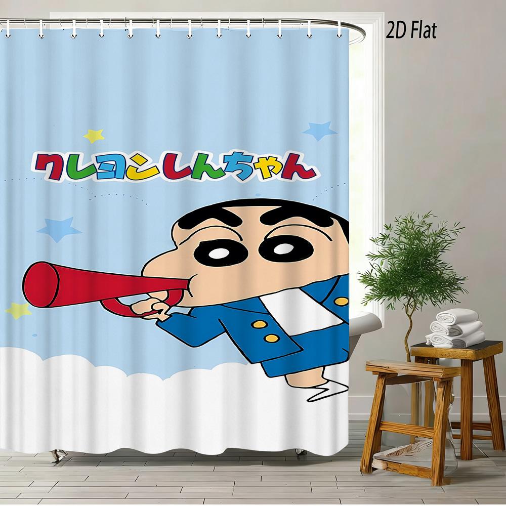 Crayon Shin-Chan & Himawari & Shiro & Leopard & Rooster Jungle Adventure Scene 2D Print Waterproof Shower Curtain, Bright Green W60H190(CM)-1 Pcs
Crayon Shin-Chan & Himawari & Shiro & Leopard & Rooster Jungle Adventure Scene 2D Print Waterproof Shower Curtain, Bright Green W60H190(CM)-1 Pcs