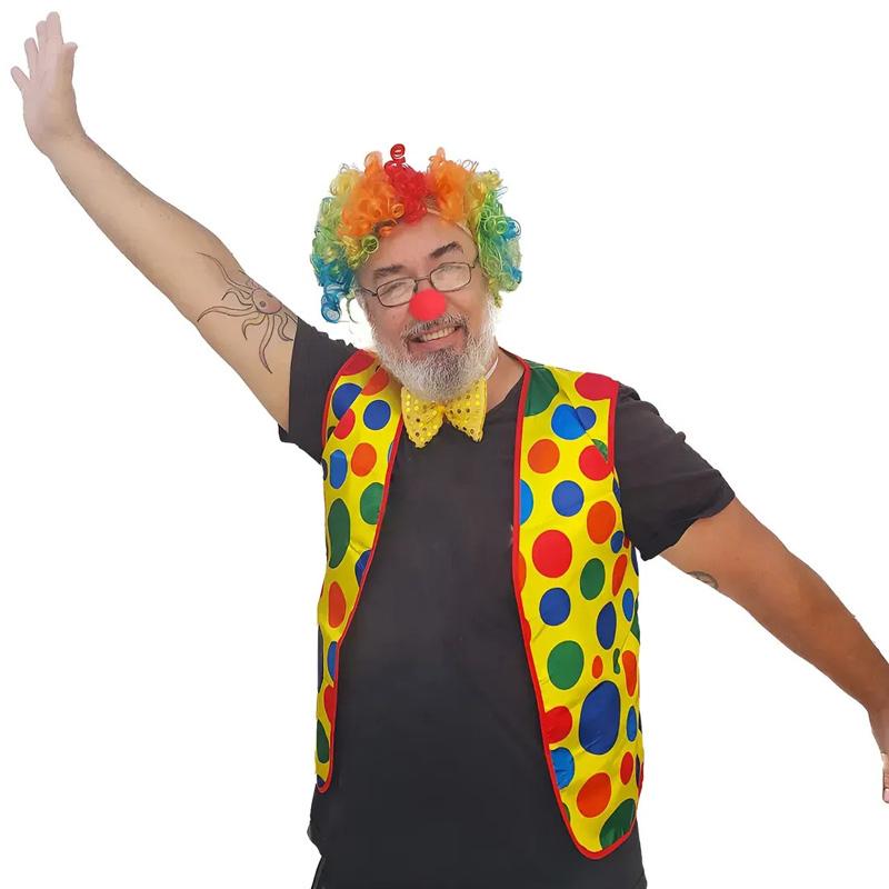 Clown wig, nose, and vest three-piece set, party decoration props One size fits all adults жёлтый
Clown wig, nose, and vest three-piece set, party decoration props One size fits all adults жёлтый