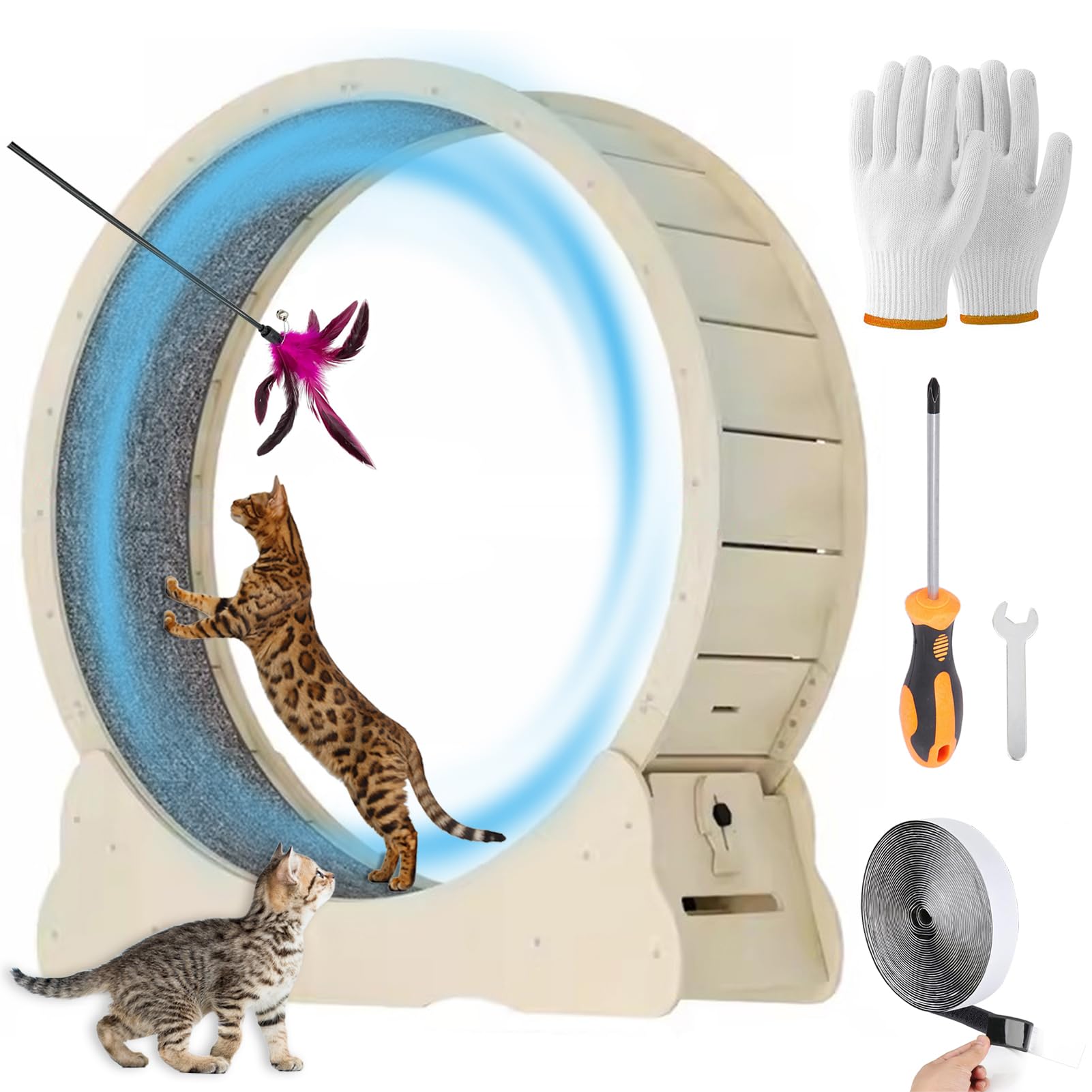 MIWOOYY Cat Wheel Large Cat Running Wheel 100cm Natural Solid Wood Cat Treadmill for Indoor Safe Cat Running Machine with Lock and Minimal Gap Design
MIWOOYY Cat Wheel Large Cat Running Wheel 100cm Natural Solid Wood Cat Treadmill for Indoor Safe Cat Running Machine with Lock and Minimal Gap Design