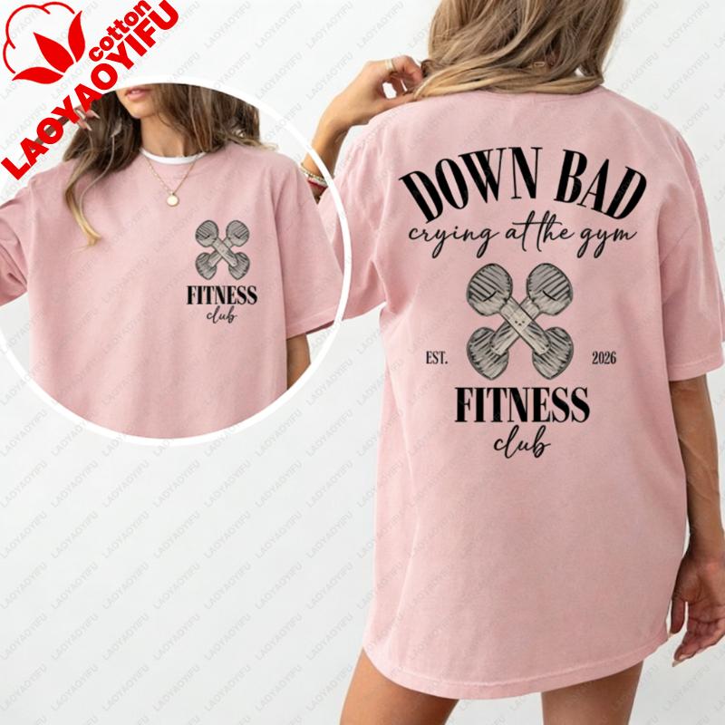 Down Bad Gym TShirt Retro Oversized Workout Tee Graphic T Shirts Women Clothing Harajuku Vintage Y2k Top High Quality Cotton S
Down Bad Gym TShirt Retro Oversized Workout Tee Graphic T Shirts Women Clothing Harajuku Vintage Y2k Top High Quality Cotton S
