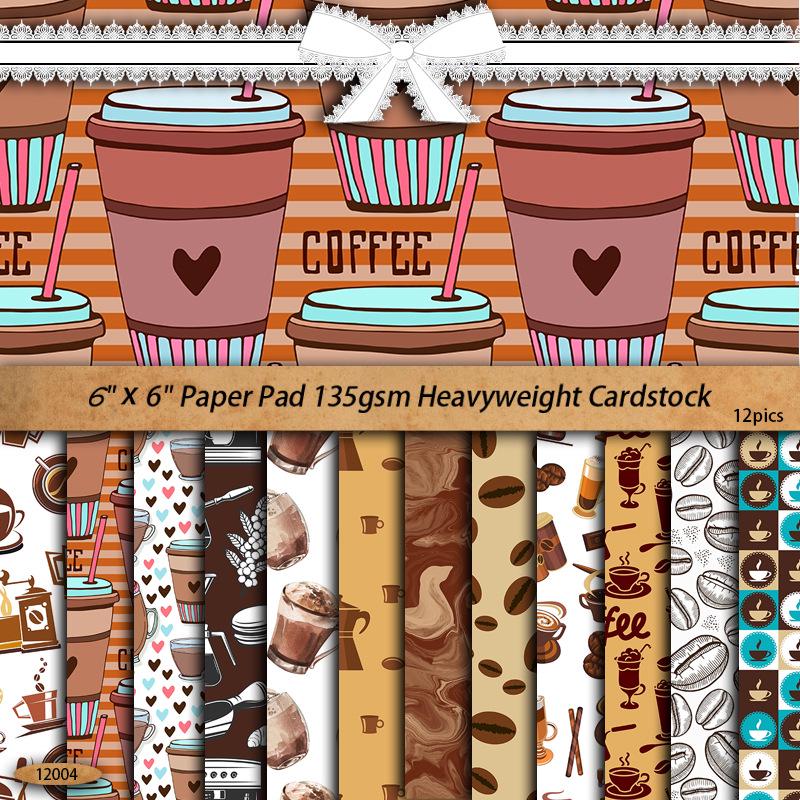12 Decorative Scrapbook Sheets: Cup & Chocolate Patterns, Foldable, Double-Sided Tape
12 Decorative Scrapbook Sheets: Cup & Chocolate Patterns, Foldable, Double-Sided Tape