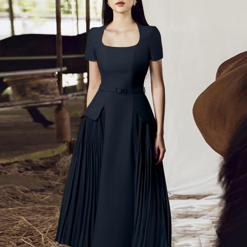 ZANZEA Women Square Collar Casual Short Sleeve Elegant Long Dress 5XL темно-синього кольору
ZANZEA Women Square Collar Casual Short Sleeve Elegant Long Dress 5XL темно-синього кольору