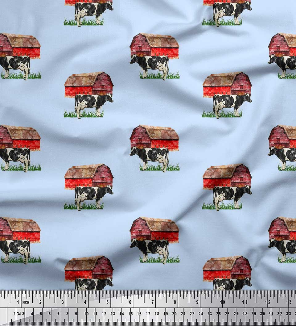 Тканина Soimoi Grey Poly Crepe Fabric Barn & Cow Farm Print Тканина на метри 42 дюйма 42 Inch Wide - Poly Crepe синій
Тканина Soimoi Grey Poly Crepe Fabric Barn & Cow Farm Print Тканина на метри 42 дюйма 42 Inch Wide - Poly Crepe синій