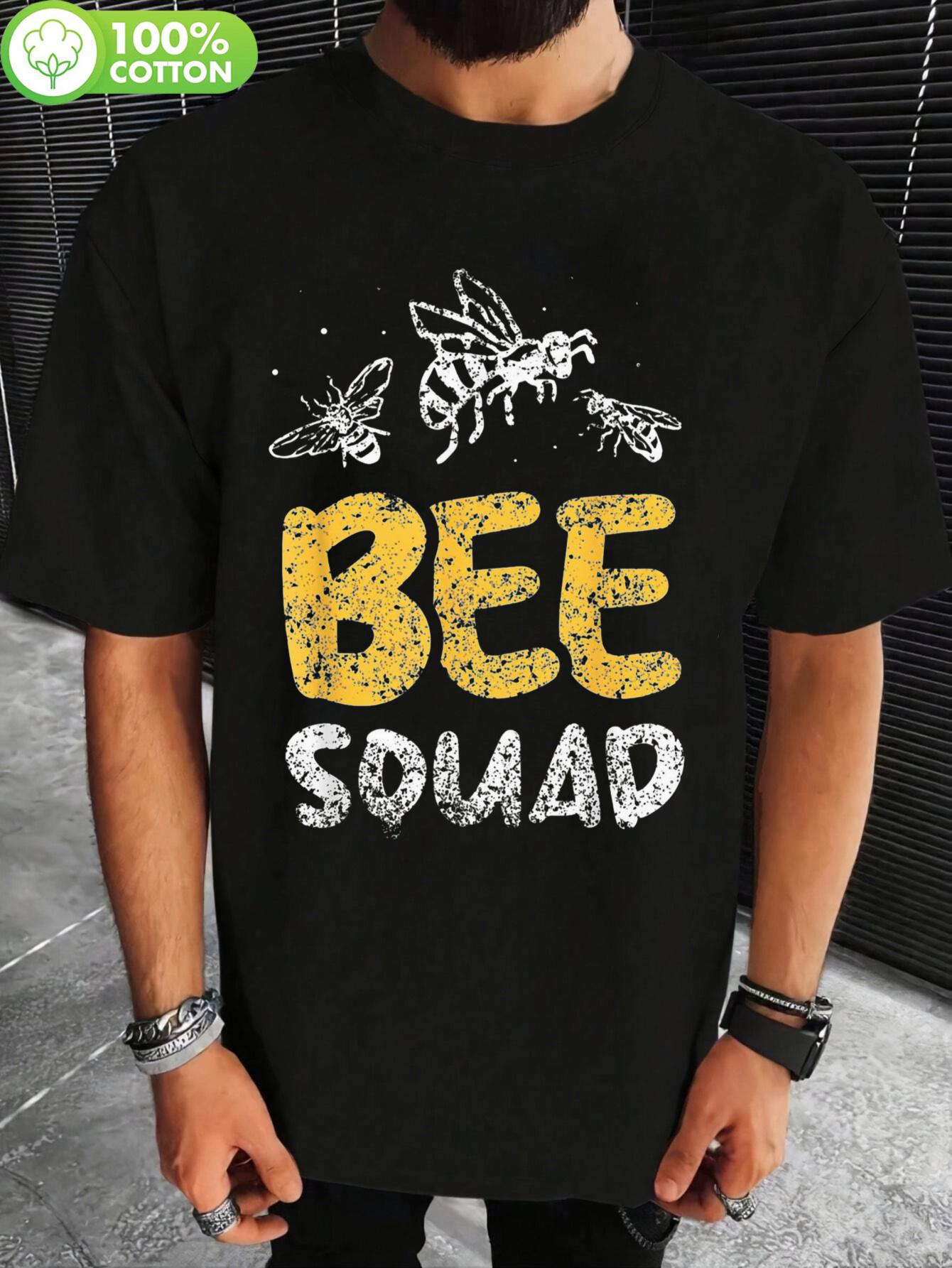 Bee Squad Graphic T-shirt - 100% Cotton 180gsm Casual Loose Fit Round Neck Tee with Bold Yellow Print & Flying Bee Design M
Bee Squad Graphic T-shirt - 100% Cotton 180gsm Casual Loose Fit Round Neck Tee with Bold Yellow Print & Flying Bee Design M