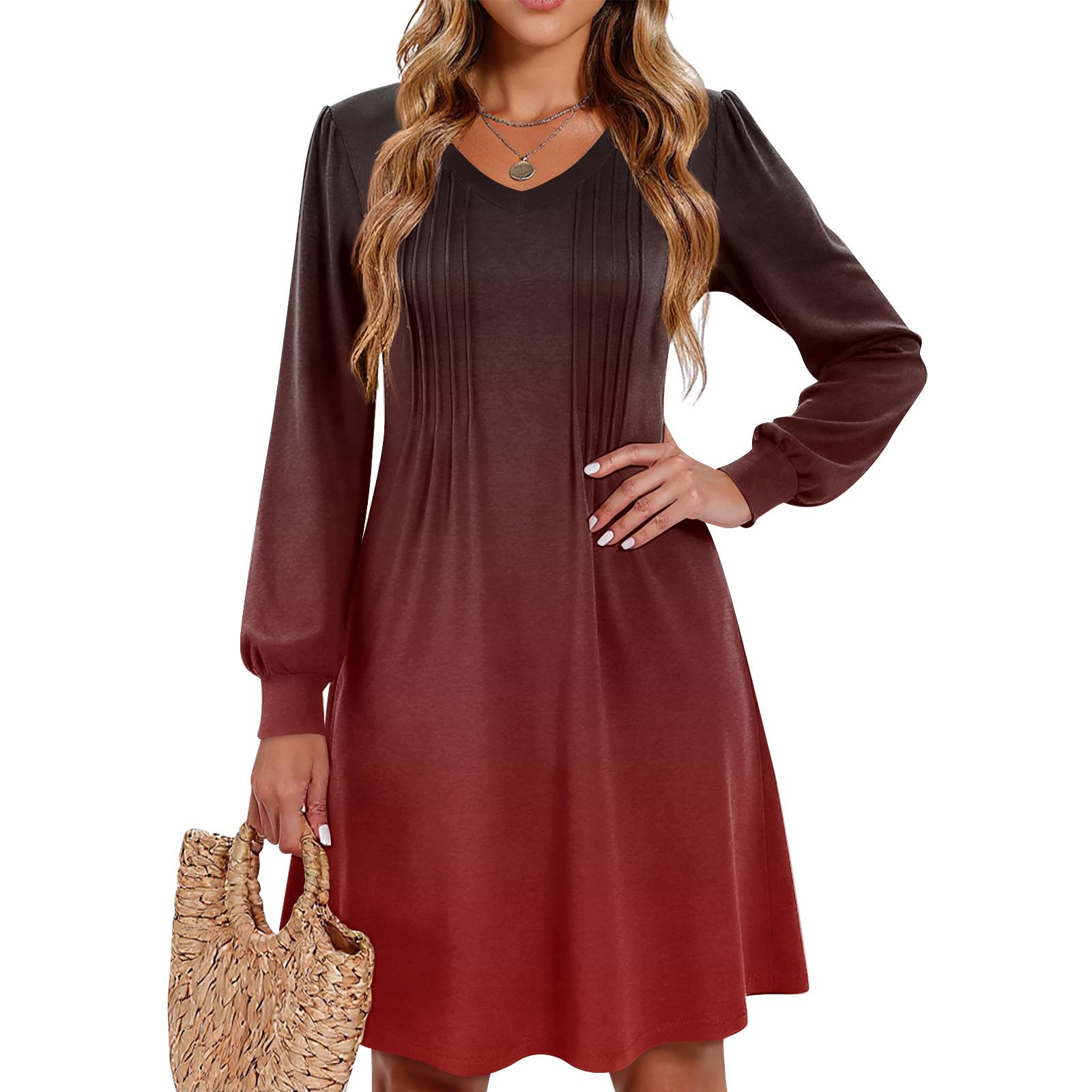 Ladies Printed Casual And Fashionable V-neck Long Sleeved Mid Length Dress XL червоний
Ladies Printed Casual And Fashionable V-neck Long Sleeved Mid Length Dress XL червоний