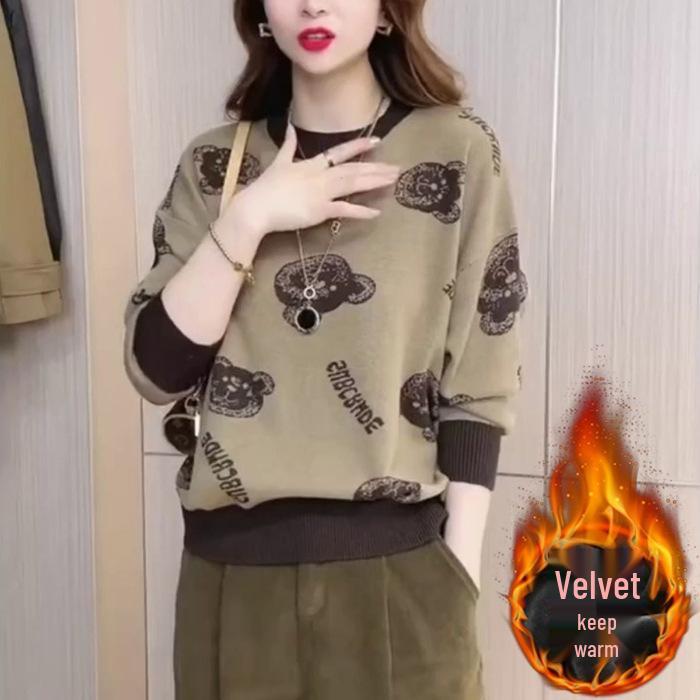 Women s Plush Little Bear Printed Base Layer Top - Warm, Loose, Plus Size, Autumn/Winter Style 4XL абрикосовий
Women s Plush Little Bear Printed Base Layer Top - Warm, Loose, Plus Size, Autumn/Winter Style 4XL абрикосовий