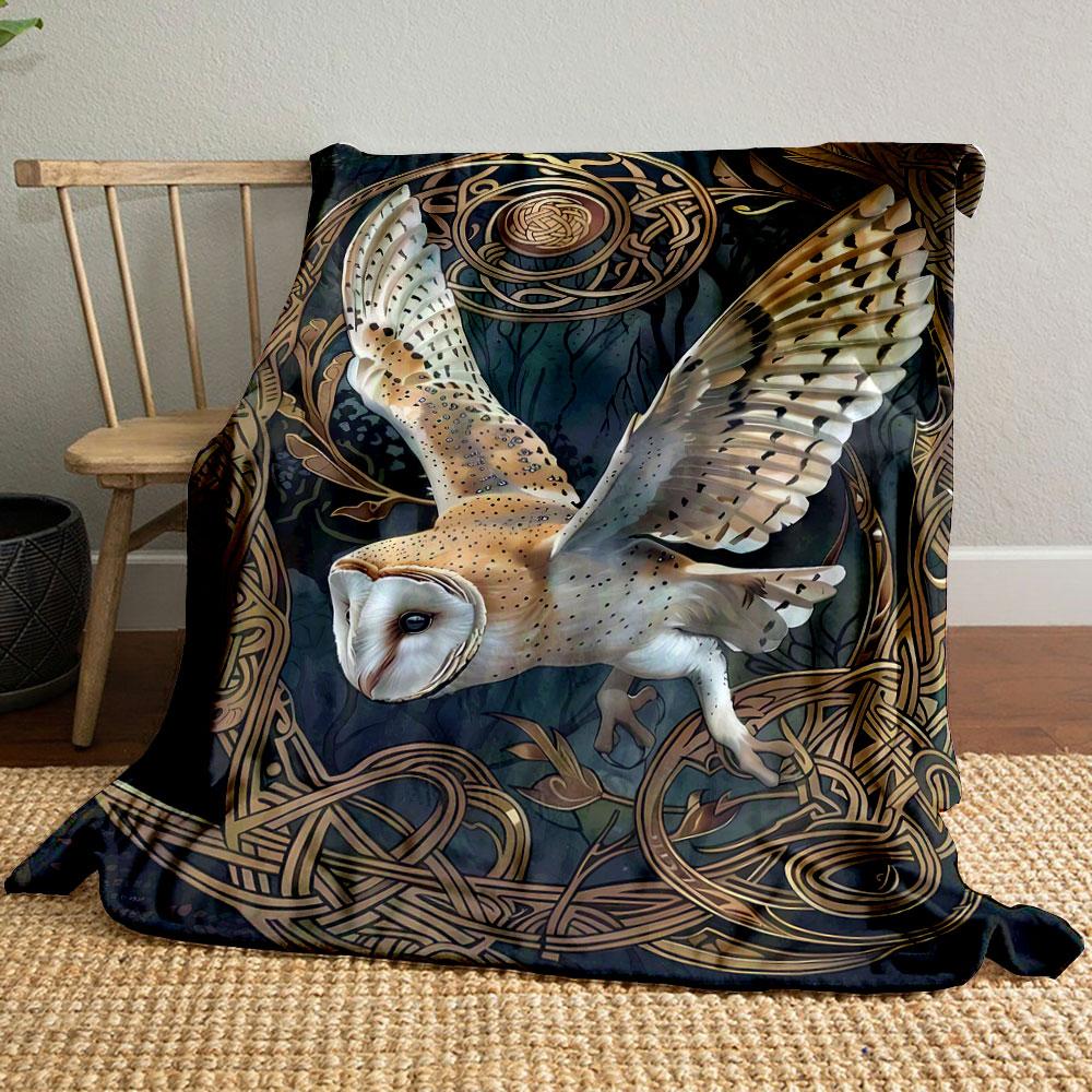 Celtic Style Barn Owl Blanket bedroom Blanket for Livingroom Couch lunch break Soft throw for Friend s festival Gift 80cm x 120cm
Celtic Style Barn Owl Blanket bedroom Blanket for Livingroom Couch lunch break Soft throw for Friend s festival Gift 80cm x 120cm
