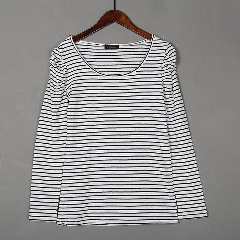 Korean-Style Long-Sleeve Striped Bottoming Shirt Top Pullover White One size
Korean-Style Long-Sleeve Striped Bottoming Shirt Top Pullover White One size