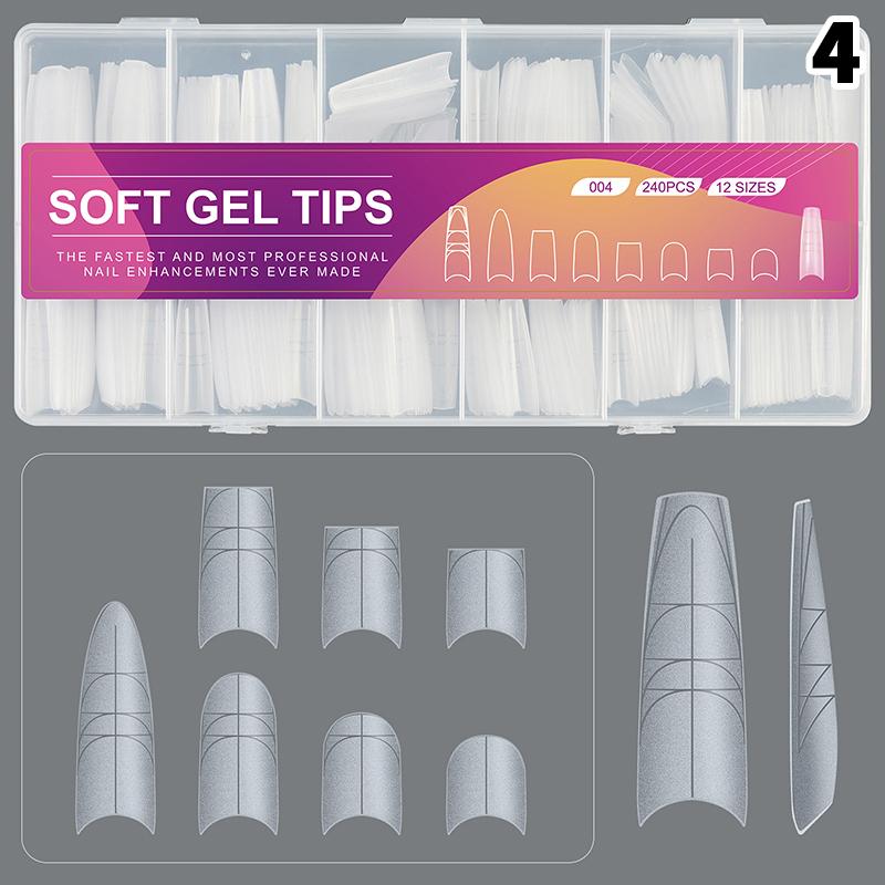 240Pcs Trapezoid Long-T Matte Soft Gel Nail Tips Traceless With Auxiliary Lines Multifun Full Cover Fake Nail For Extension
240Pcs Trapezoid Long-T Matte Soft Gel Nail Tips Traceless With Auxiliary Lines Multifun Full Cover Fake Nail For Extension