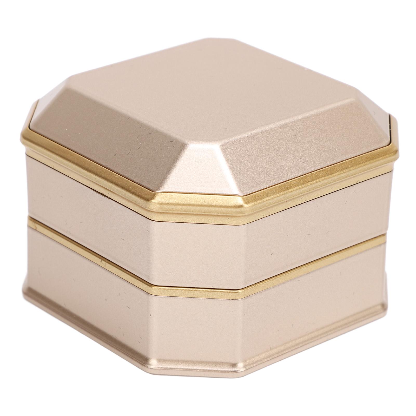 Champagne Ring Box Ring Display Gift Box Jewelry Case with LED Light for Proposal Wedding
Champagne Ring Box Ring Display Gift Box Jewelry Case with LED Light for Proposal Wedding