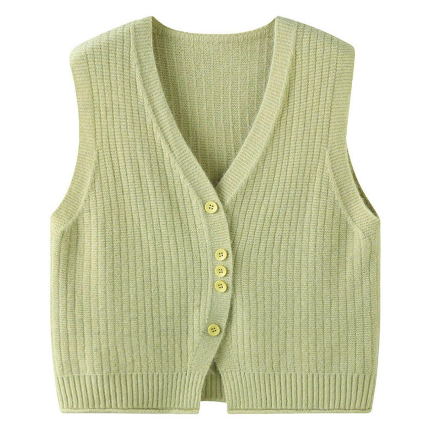 Designer Button Vest Knit V Neck Waistcoat Women Spring Cardigan Sweater Top One Size светло-зеленый
Designer Button Vest Knit V Neck Waistcoat Women Spring Cardigan Sweater Top One Size светло-зеленый