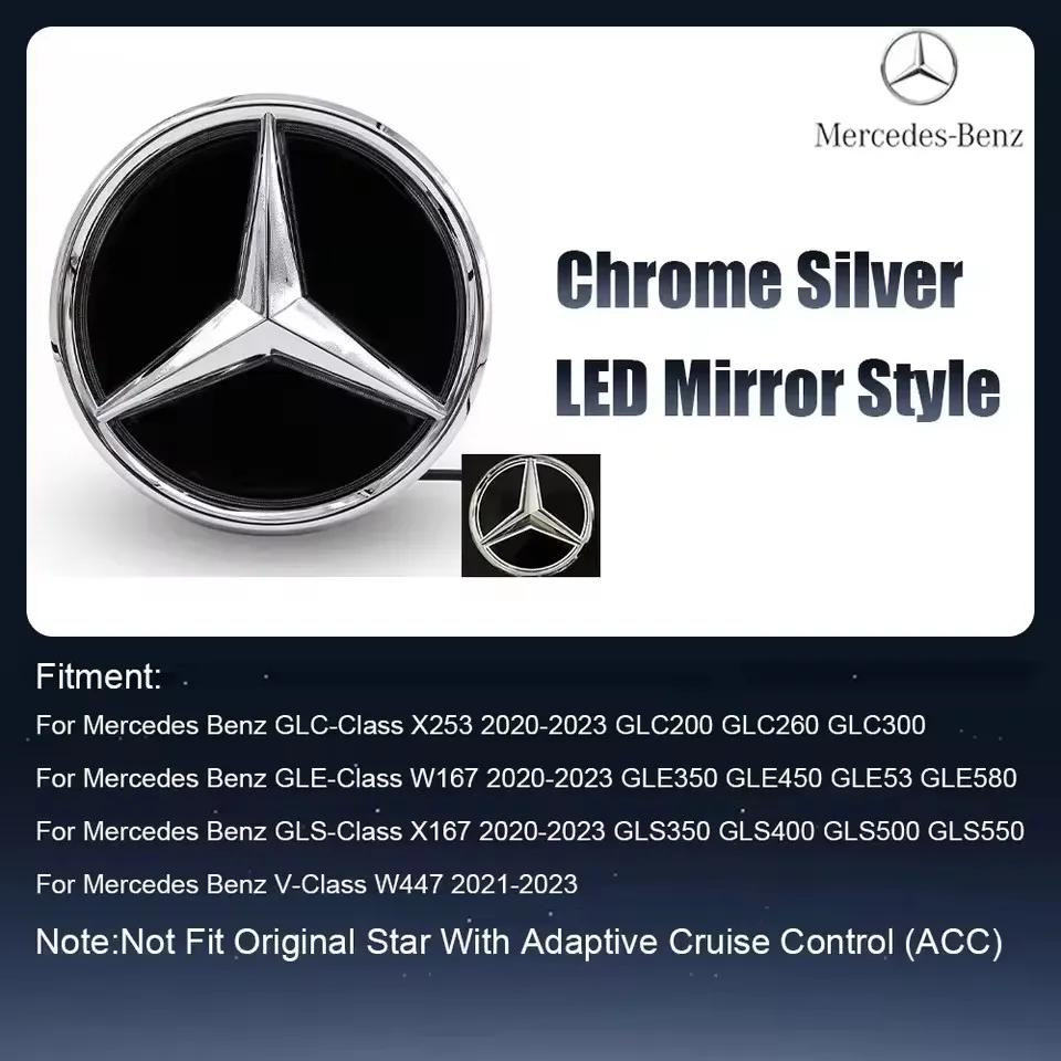 Fit For Mercedes Benz Chrome Silver Front Grille Mirror Star LED White Illuminated Emblems X253 W167 X167 W447 2020-2023
Fit For Mercedes Benz Chrome Silver Front Grille Mirror Star LED White Illuminated Emblems X253 W167 X167 W447 2020-2023