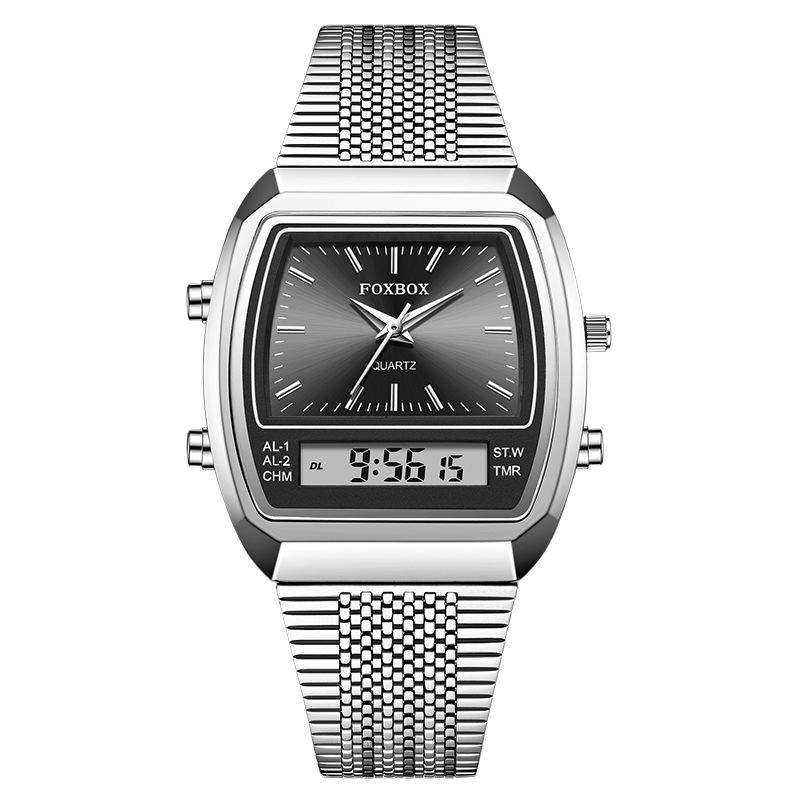 FoxBox Dual Display Waterproof Couple Watch with Mesh Strap
FoxBox Dual Display Waterproof Couple Watch with Mesh Strap