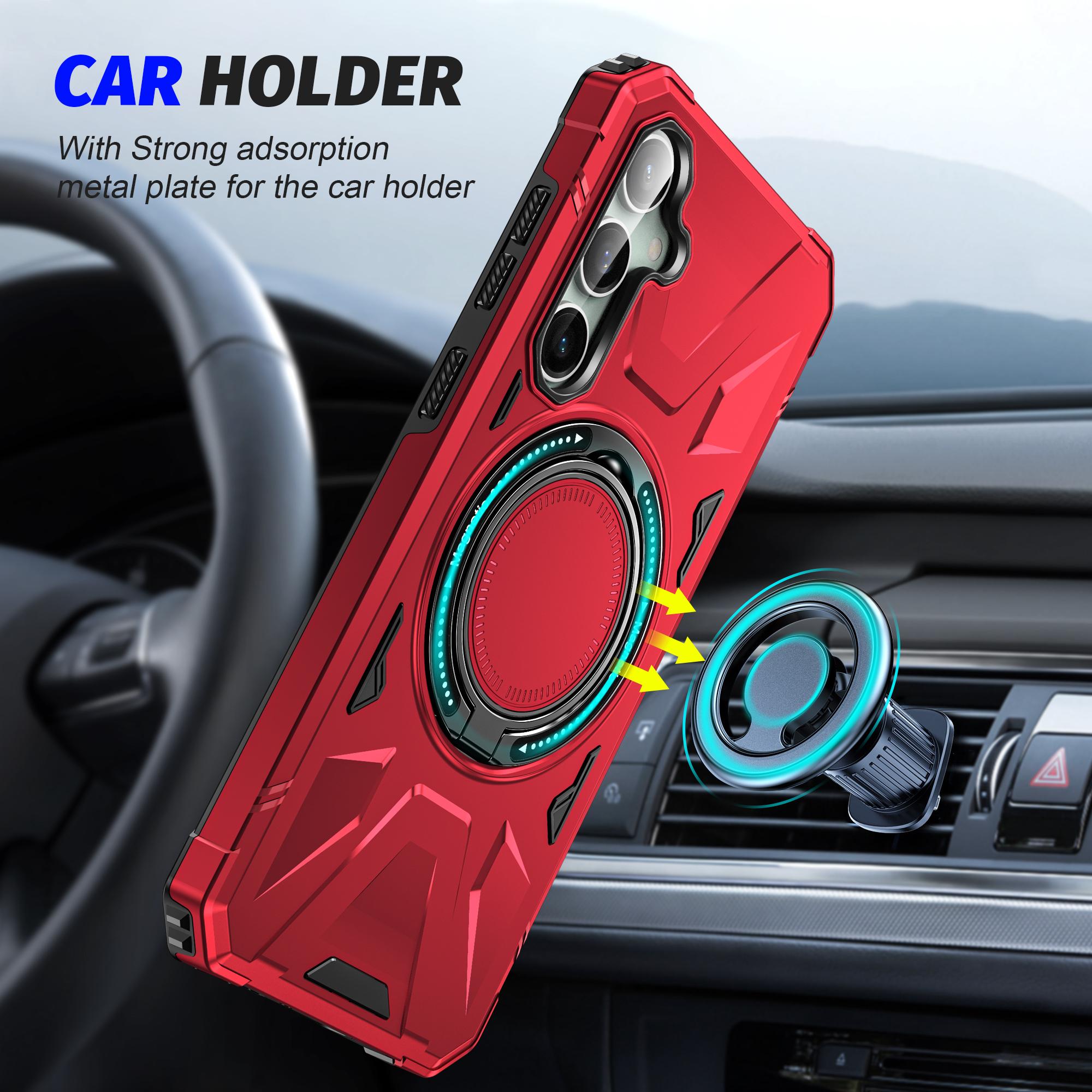 For Samsung Galaxy S23 FE Case TPU+PC Rotating Kickstand Phone Cover Built-in Magnetic Holder Metal Sheet Red
For Samsung Galaxy S23 FE Case TPU+PC Rotating Kickstand Phone Cover Built-in Magnetic Holder Metal Sheet Red
