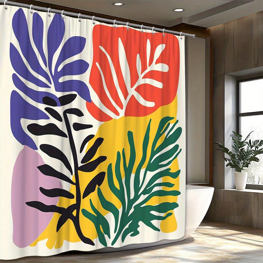 Abstract Palm Leaf Illustration Shower Curtain 1Pc With 12 Hooks For Bathroom Home Decor Polyester 2D Flat Print 70.8X70.8 Inch W60H190(CM)-1 Pcs
Abstract Palm Leaf Illustration Shower Curtain 1Pc With 12 Hooks For Bathroom Home Decor Polyester 2D Flat Print 70.8X70.8 Inch W60H190(CM)-1 Pcs