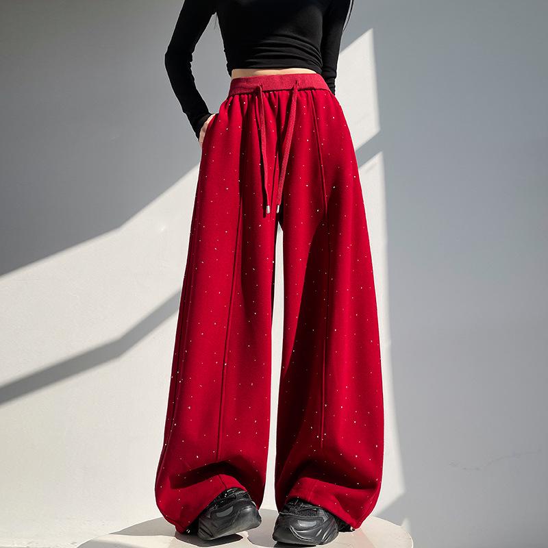 Lazy Style Rhinestone Curved-Leg Women’s 2026 Spring Straight-Leg Elastic Cuff Casual Floor-Length Pants Large
Lazy Style Rhinestone Curved-Leg Women’s 2026 Spring Straight-Leg Elastic Cuff Casual Floor-Length Pants Large