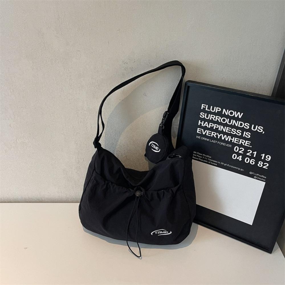 Casual Drawstring Shoulder Bag Leightweight Large Capacity Pleated Crossbody Bag Solid Color Zipper Commuting Bag Teenagers чёрный
Casual Drawstring Shoulder Bag Leightweight Large Capacity Pleated Crossbody Bag Solid Color Zipper Commuting Bag Teenagers чёрный
