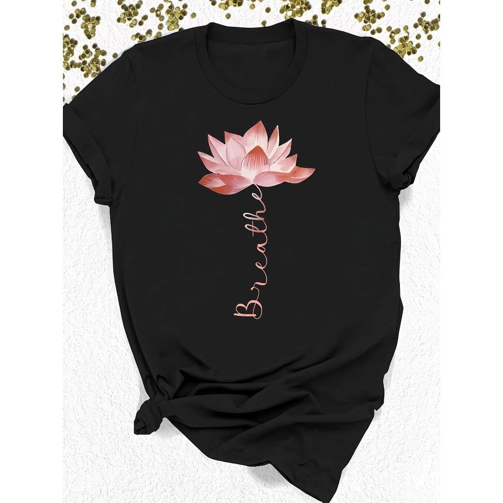 Plus Size Lotus Graphic Print T-shirt Short Sleeve Crew Neck Casual Top For Summer & Spring Women s Plus Size Clothing XXXXXL чорний
Plus Size Lotus Graphic Print T-shirt Short Sleeve Crew Neck Casual Top For Summer & Spring Women s Plus Size Clothing XXXXXL чорний