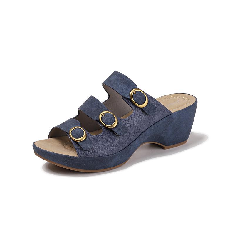 Retro thick-soled sandals women wear wedge heels fish mouth slippers summer new fashion high-heeled Roman beach shoes 36
Retro thick-soled sandals women wear wedge heels fish mouth slippers summer new fashion high-heeled Roman beach shoes 36