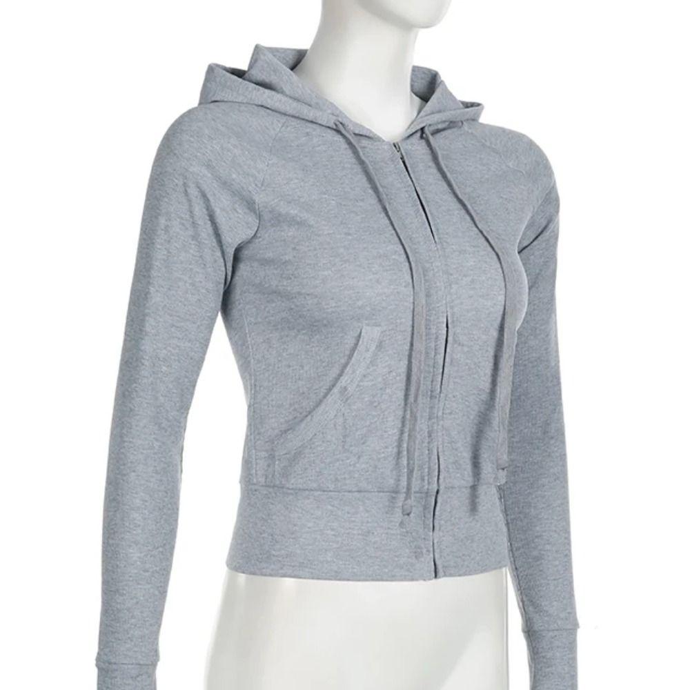 Solid Color Drawstring Sweatshirts Tracksuit Long Sleeve T Shirts Zipper Hoodies Women Autumn M светло-серый
Solid Color Drawstring Sweatshirts Tracksuit Long Sleeve T Shirts Zipper Hoodies Women Autumn M светло-серый