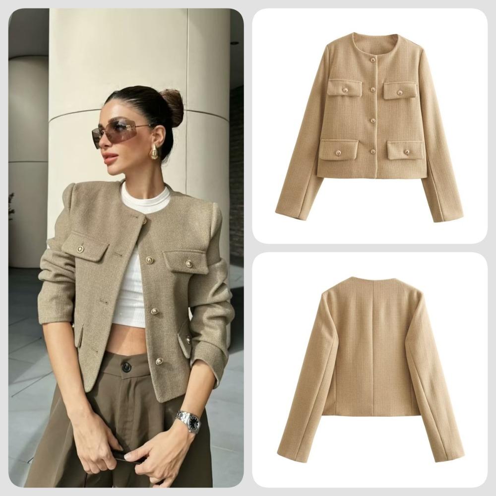 Winter New Product Women s Fashion and Casual Versatile Round Neck Flip Decoration Short Suit Coat
Winter New Product Women s Fashion and Casual Versatile Round Neck Flip Decoration Short Suit Coat
