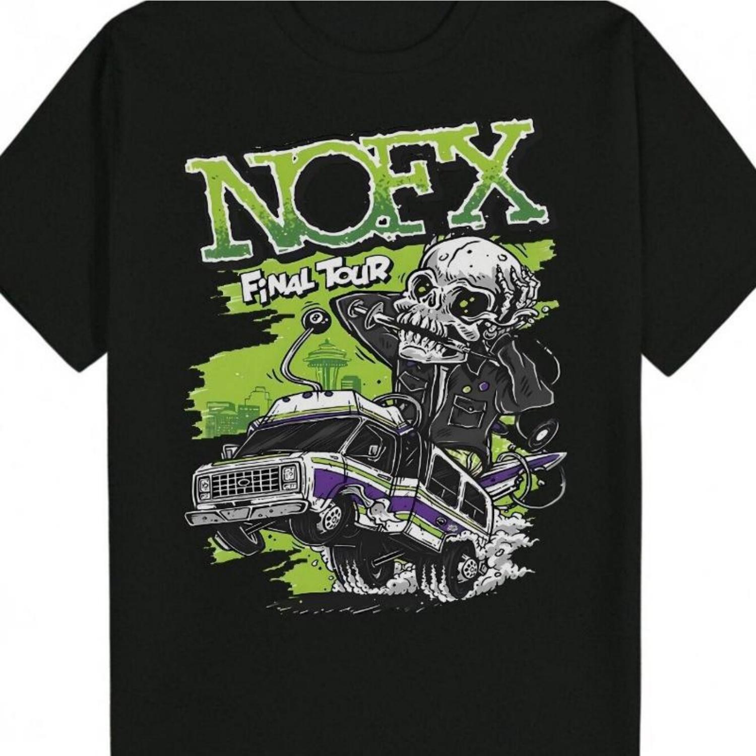 Summer NOFX Final Tour Men s Patterned T-shirt - Round-neck T-shirt, Retro Punk Rock Band Design, Short-sleeved Cotton Shirt XXXXXL чорний
Summer NOFX Final Tour Men s Patterned T-shirt - Round-neck T-shirt, Retro Punk Rock Band Design, Short-sleeved Cotton Shirt XXXXXL чорний