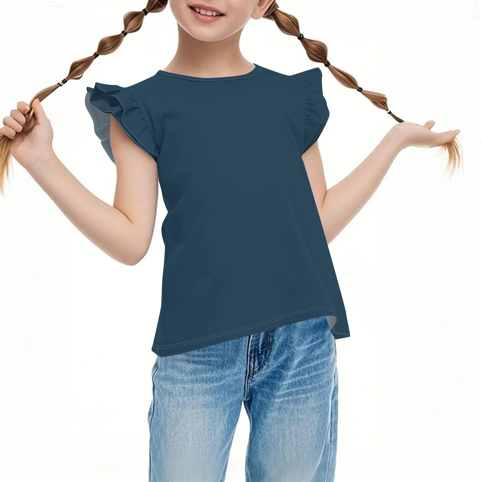 Children s Casual Short Sleeve Pleats Cute Round Neck Color Top 110
Children s Casual Short Sleeve Pleats Cute Round Neck Color Top 110