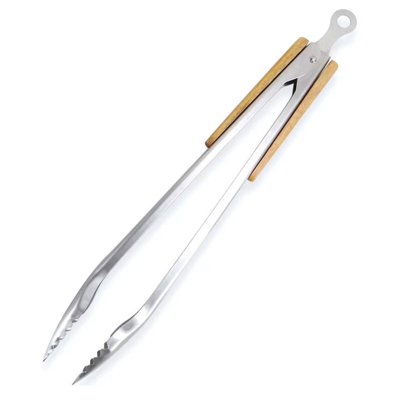 Locking Barbeque Tongs, Non-Stick Food Tongs for All Outdoor and Kitchen Cooking Needs, Stainless Steel with Wooden Handle
Locking Barbeque Tongs, Non-Stick Food Tongs for All Outdoor and Kitchen Cooking Needs, Stainless Steel with Wooden Handle