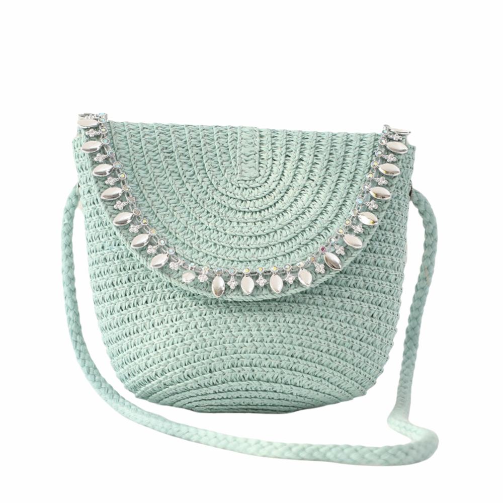 Fashion Diamond Design Straw Bag Knit Texture Half Round Crossbody Handbag Mini Handbag Woven Rattan Messenger Bag Kids Girls зелёный
Fashion Diamond Design Straw Bag Knit Texture Half Round Crossbody Handbag Mini Handbag Woven Rattan Messenger Bag Kids Girls зелёный