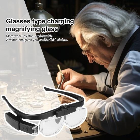 Очки для чтения Лупы в разное время с питанием от USB с 2 светодиодами с регулируемой яркостью для работы на близком расстоянии Очки-лупы
Очки для чтения Лупы в разное время с питанием от USB с 2 светодиодами с регулируемой яркостью для работы на близком расстоянии Очки-лупы