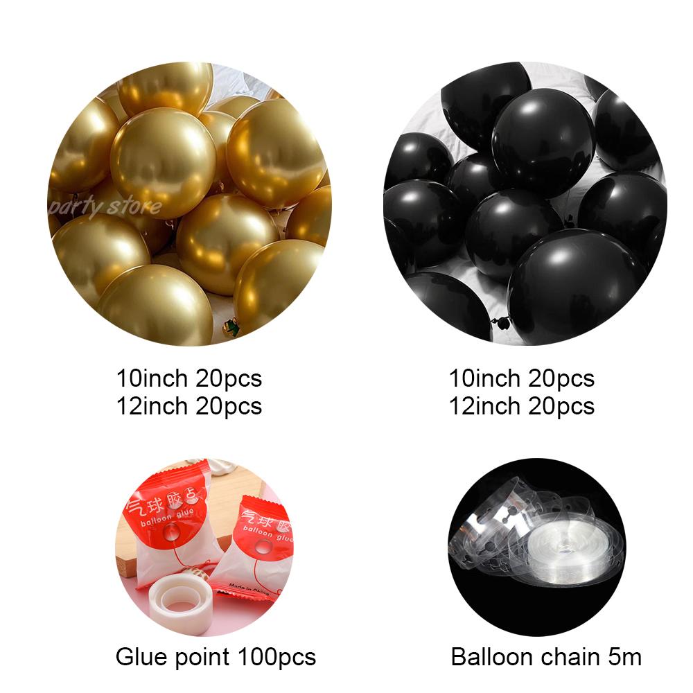 82pcs Black Gold Colors Latex Balloon Arch Set for Adult Birthday Wedding Gender Reveal Bachelorette Party Family Reunion Decor 1set
82pcs Black Gold Colors Latex Balloon Arch Set for Adult Birthday Wedding Gender Reveal Bachelorette Party Family Reunion Decor 1set