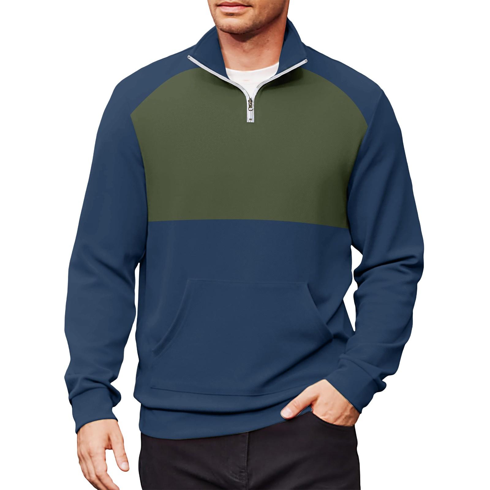 Men s Casual Long-Sleeved Collared Quarter-Zip Sweatshirt M
Men s Casual Long-Sleeved Collared Quarter-Zip Sweatshirt M