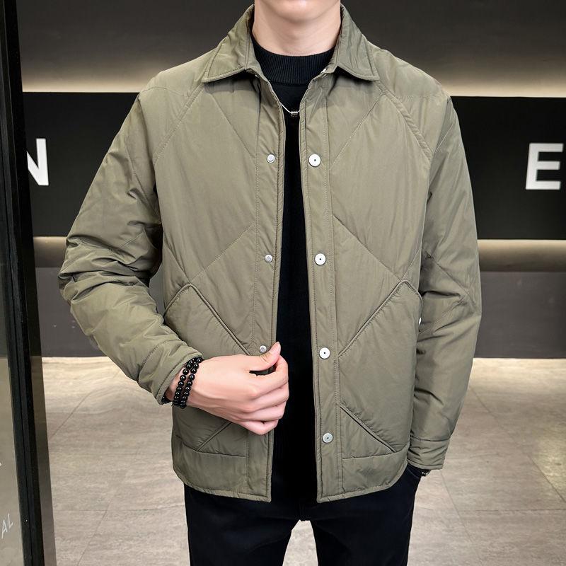 Men s Lightweight Korean Style Plaid Down Jacket with Turn-Down Collar L 115-130 lbs хаки
Men s Lightweight Korean Style Plaid Down Jacket with Turn-Down Collar L 115-130 lbs хаки