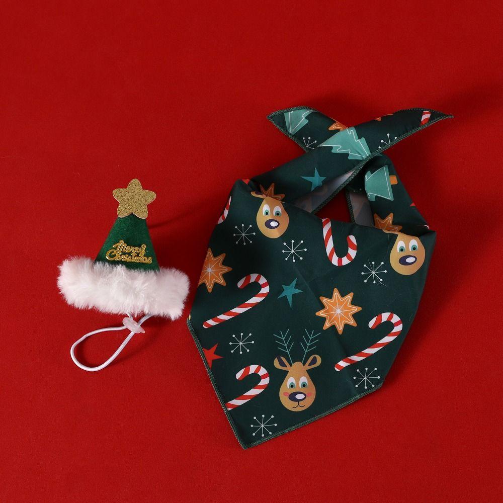 2Pcs Christmas Tree Pet Holiday Bandana Bat Triangle Scarf Cat Christmas Bib Hat Set Pet Costumes S зелений
2Pcs Christmas Tree Pet Holiday Bandana Bat Triangle Scarf Cat Christmas Bib Hat Set Pet Costumes S зелений
