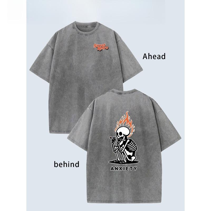 European Size Trendy Men S Apparel with a Street Retro Vibe, Featuring Printed Designs on Both Sides. High-Quality, Heavily Washed Top, a Round Neck 5XL сірий
European Size Trendy Men S Apparel with a Street Retro Vibe, Featuring Printed Designs on Both Sides. High-Quality, Heavily Washed Top, a Round Neck 5XL сірий
