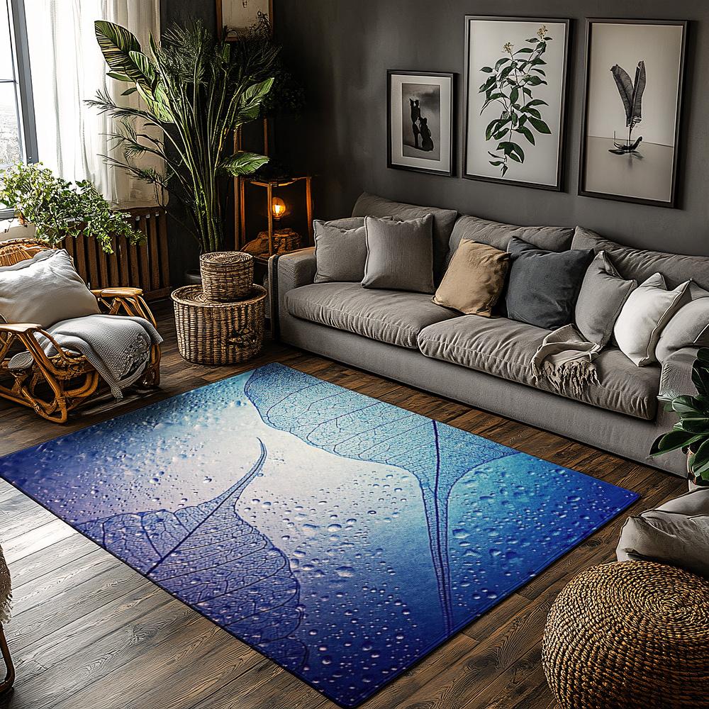 Water Droplet Blue Area Rug, Leaf Vein Pattern Carpet with 3D Effect, Plush Non-Slip Living Room Mat for Modern Zen Decor 50x80cm
Water Droplet Blue Area Rug, Leaf Vein Pattern Carpet with 3D Effect, Plush Non-Slip Living Room Mat for Modern Zen Decor 50x80cm