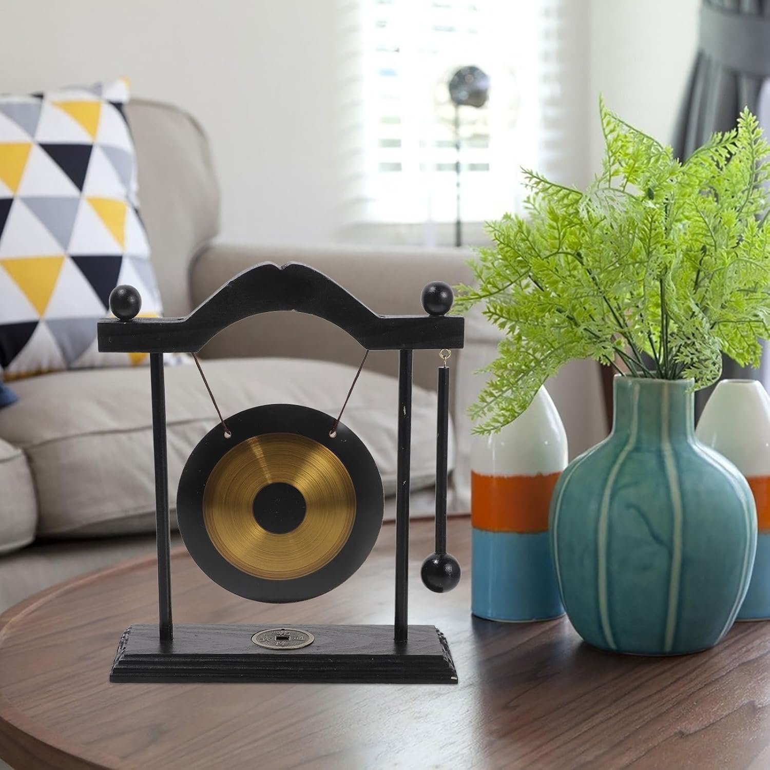 HOMSFOU 1 Set Gong with Stand and Mallet Feng Shui Brass Gong Chinese Gong Desktop Vintage Chimes Asian Gong Bell Chinese Traditional Desk Bell
HOMSFOU 1 Set Gong with Stand and Mallet Feng Shui Brass Gong Chinese Gong Desktop Vintage Chimes Asian Gong Bell Chinese Traditional Desk Bell