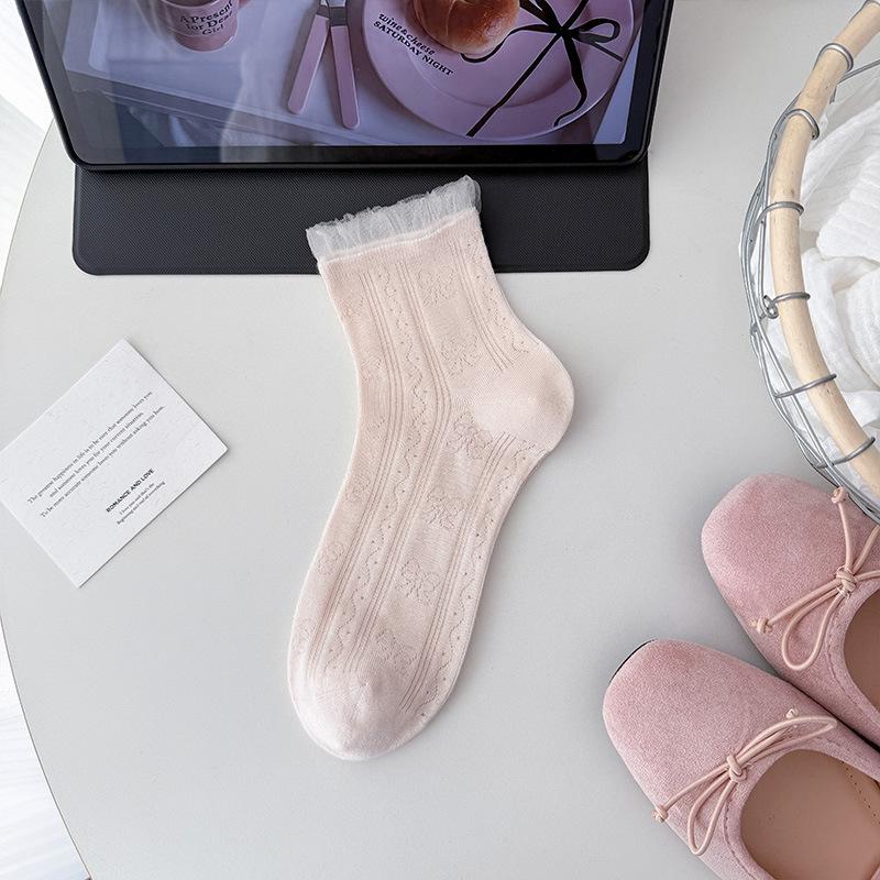 Ballet-style Short Socks for Children, Summer and Spring Model, Mesh Openwork with Bow Tie Design, Lace-trimmed Short Socks 1 pair світло-рожевий колір
Ballet-style Short Socks for Children, Summer and Spring Model, Mesh Openwork with Bow Tie Design, Lace-trimmed Short Socks 1 pair світло-рожевий колір