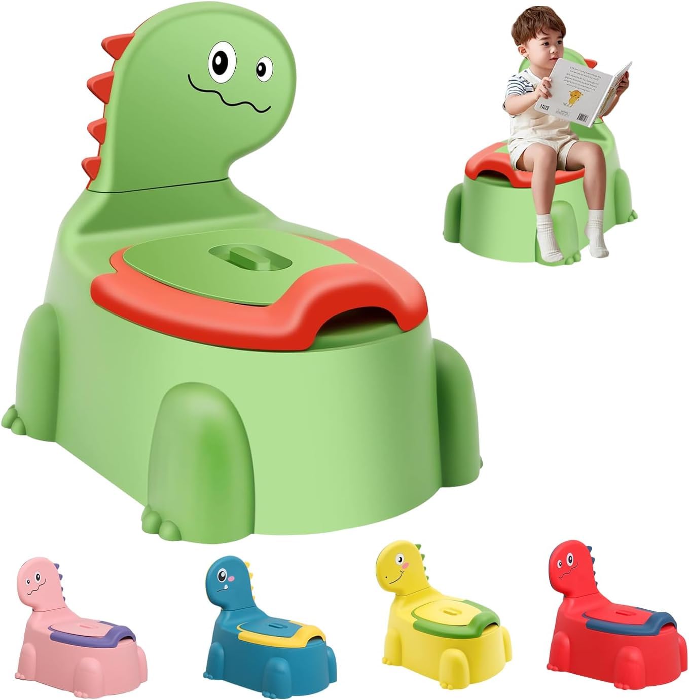 Potty Seat for Kids Dinosaur Toddler Potty Chair for Years Old Portable Toilet Seat with Removable Lid Splash Lightweight Training Potty For Home зелений
Potty Seat for Kids Dinosaur Toddler Potty Chair for Years Old Portable Toilet Seat with Removable Lid Splash Lightweight Training Potty For Home зелений