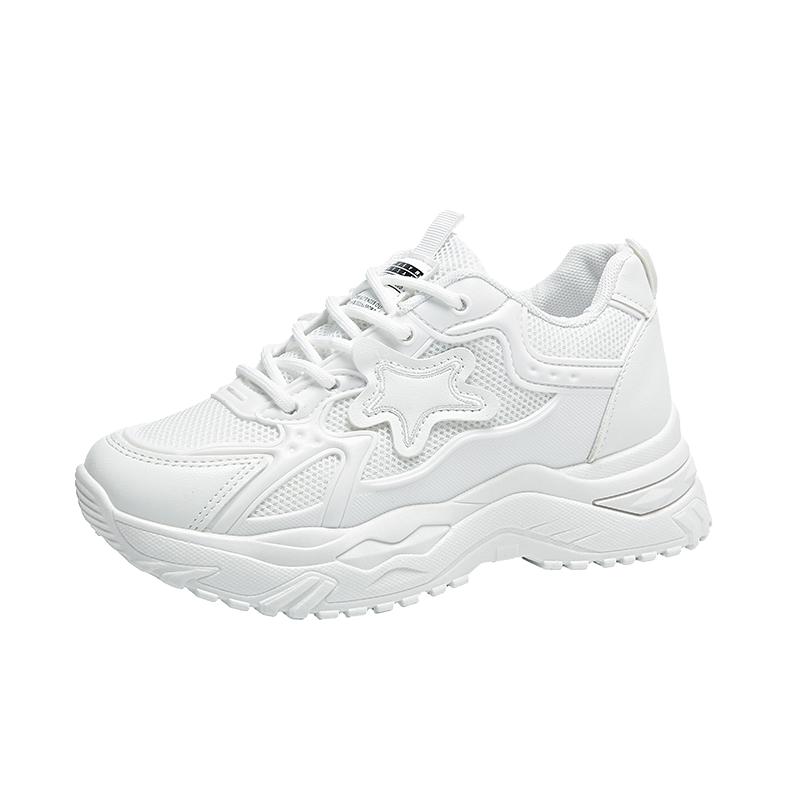 Spring and Summer Casual Fashion New Breathable Star Solid Color Sneakers Comfortable Round Toe Thick Sole Women s Walking Shoes 35 білий
Spring and Summer Casual Fashion New Breathable Star Solid Color Sneakers Comfortable Round Toe Thick Sole Women s Walking Shoes 35 білий
