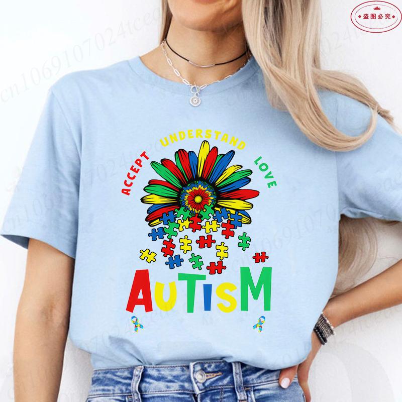 Female Clothing Accept Understand Love T-shirts for Unisex Awareness Autism Month Graphic Y2k Tops Summer Harajuku Tees Shirts S
Female Clothing Accept Understand Love T-shirts for Unisex Awareness Autism Month Graphic Y2k Tops Summer Harajuku Tees Shirts S